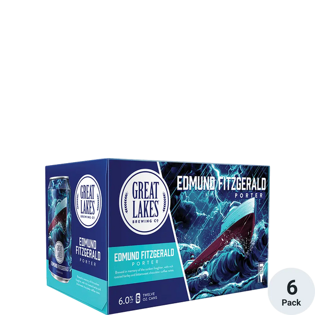Great Lakes Brewing Co. Edmund Fitzgerald Porter 6-pack Cans