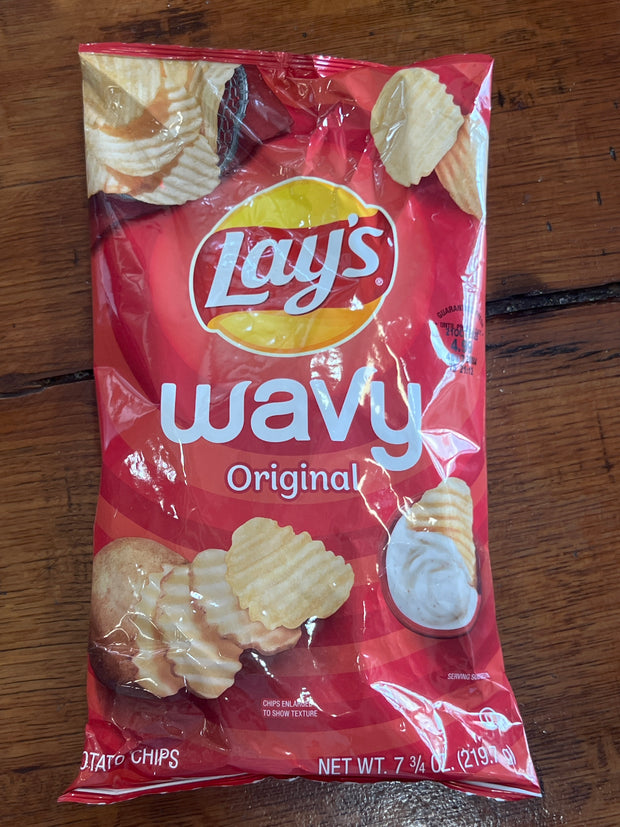 Lay's Wavy Potato Chips Original 7 3/4 Oz