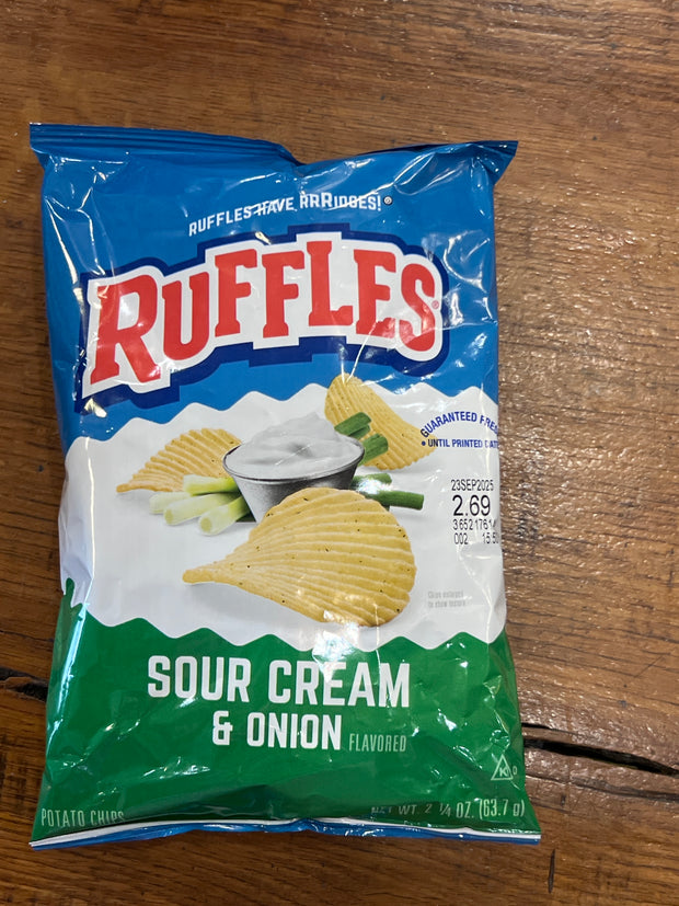 Ruffles Sour onion 2 .5 oz