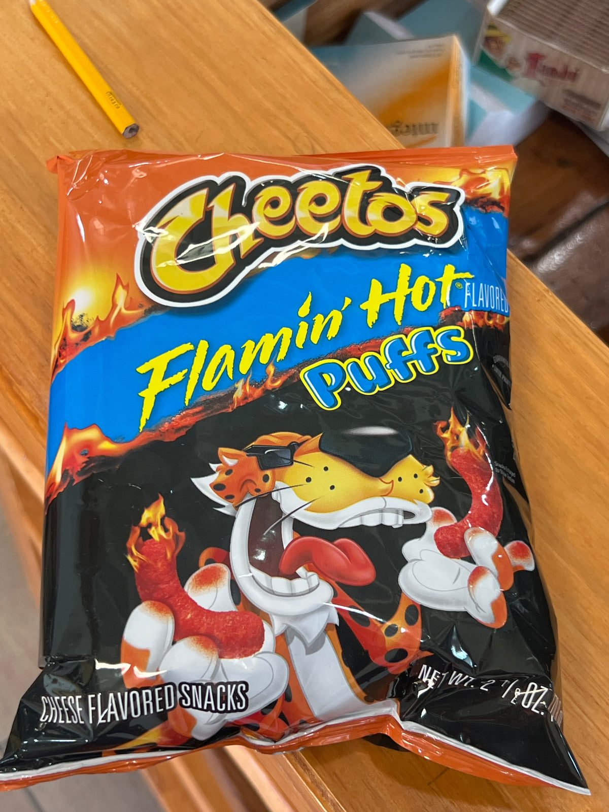 Cheetos flam in Hot