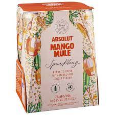 Absolut Mango Mule Vodka 355ml Can 4-Pack