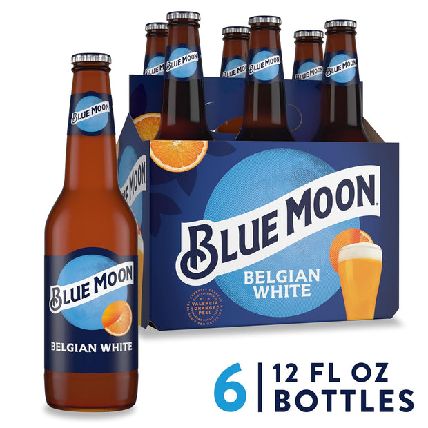 Blue Moon Brewing Co. Belgian White Beer 12-Oz Bottles 6-Pack