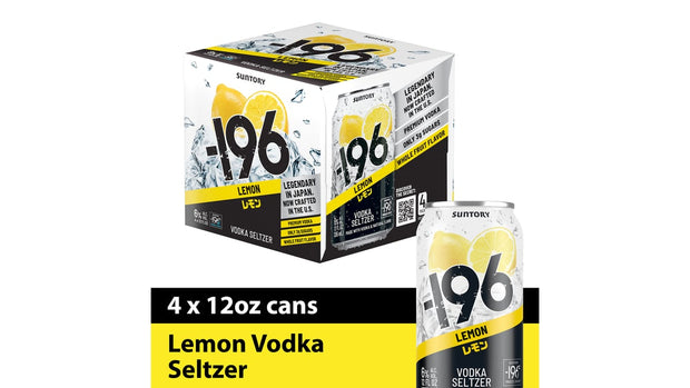Suntory -196 lemon Vodka Seltzer (355ml) Cans 4-pack