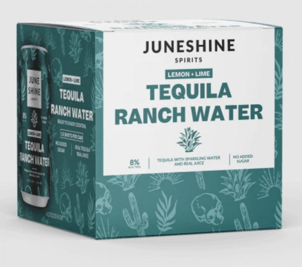 Juneshine Lemon Lime Tequila Ranch Water Cocktail 4-Pack