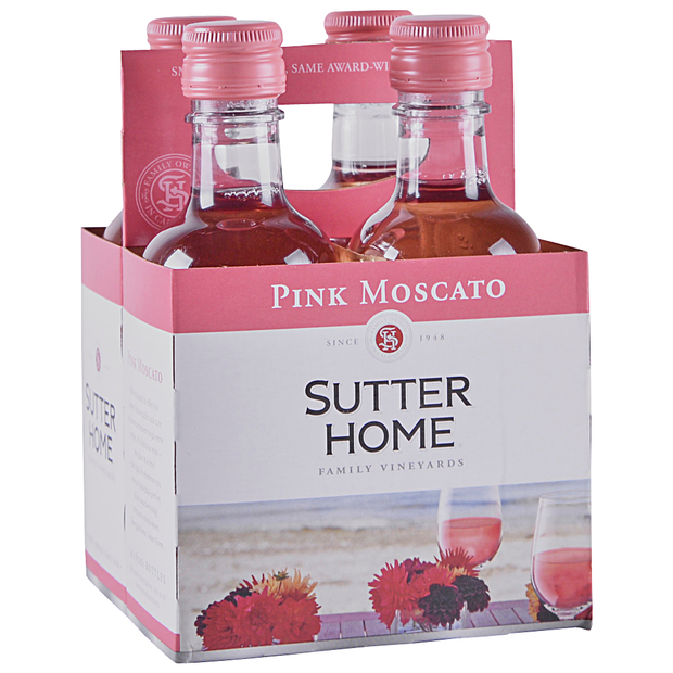 Sutter Home Pink Moscato Wine Bottle 4-Pack