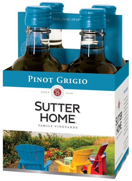 Sutter Home Pinot Grigio Wine Bottle 4-Pack